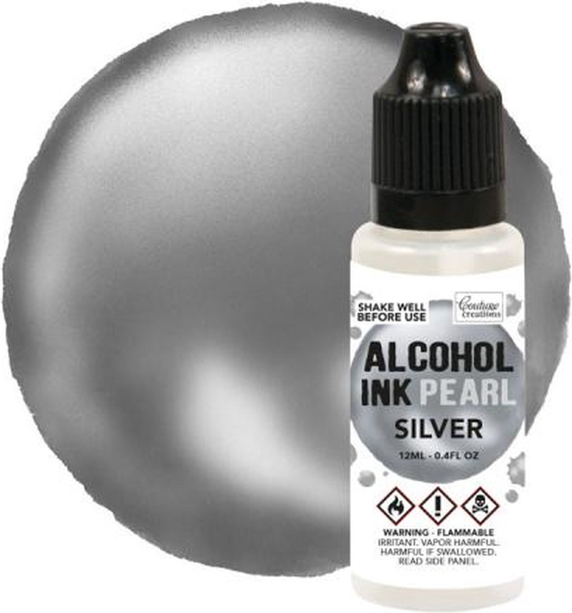 Silver / Silver Pearl Alcohol Ink (12mL | 0.4fl oz)